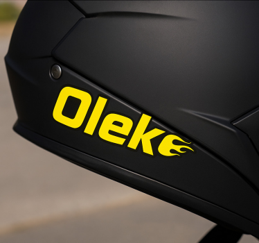 Personlig flamme med navn motorcykelklistermærke - TenStickers