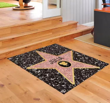Personlig hollywood-stjerne gulvklistermærke - TenStickers