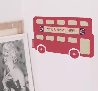 Personlig london bus klistermærke - TenStickers
