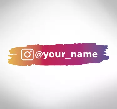 Personlig maling slagtilfælde instagram tegn klistermærke - TenStickers