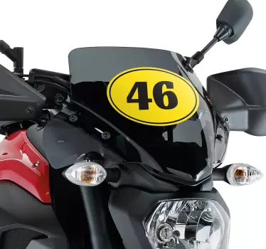 Personlig motorcykel nummer Klistermærker til motorcykel - TenStickers