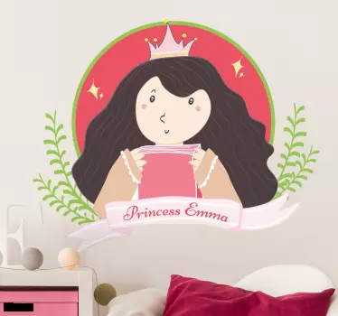 Personlig prinsesse vægoverføringsbillede - TenStickers