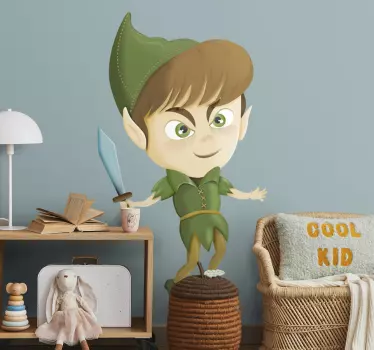 Peter pan børn klistermærke - TenStickers