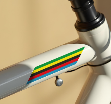 Pilestik med verdensmesterfarver klistermærke til cykel - TenStickers