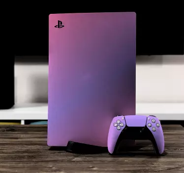 Pink gradient playstation 5 mærkat - TenStickers