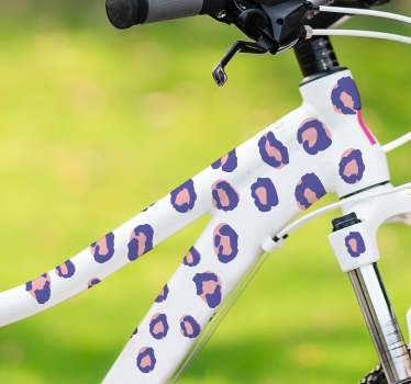 lyserød leopard plet sticker til cykel - TenStickers