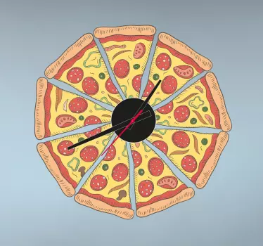 Pizza ur klistermærke - TenStickers
