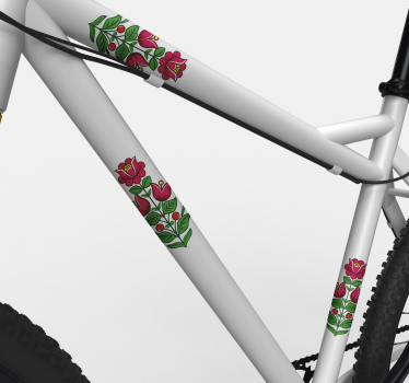 Poler blomster med gittercykeloverførsel - TenStickers