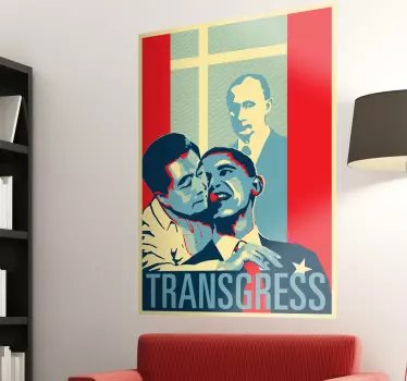 Politisk overtrædelses klistermærke - TenStickers