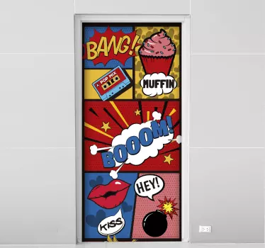 Pop art dør dør klistermærke - TenStickers