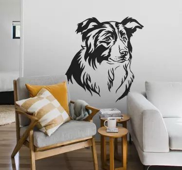 Portræt collie kæledyr sticker - TenStickers