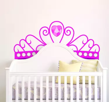Prinsesse krone klistermærke - TenStickers