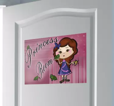 Prinsesse værelse illustration mærkat - TenStickers