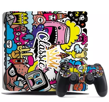 Ps4 klistermærke med livlige animerede personligheder - TenStickers