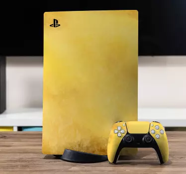 Børstet guld hud ps5 cover - TenStickers