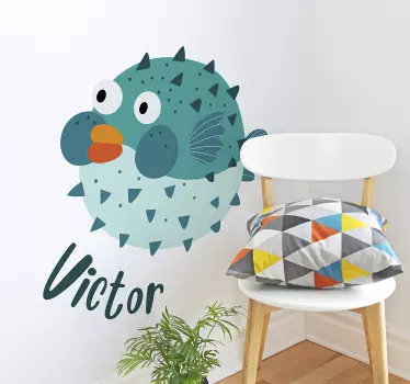 Mærkat på puffer fisk - TenStickers