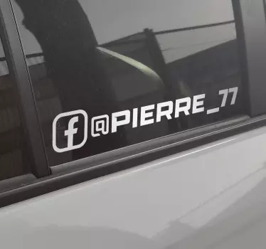Racing facebook klistermærke til bil - TenStickers
