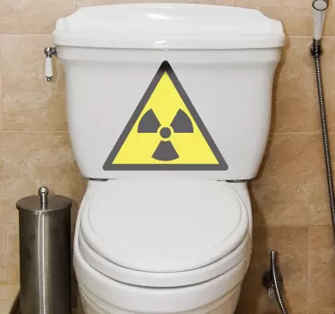 Radioaktivt tegn toilet klistermærke - TenStickers