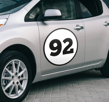 Rally nummer klistermærke til bil - TenStickers