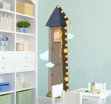 Rapunzel højdemåler wallsticker - TenStickers