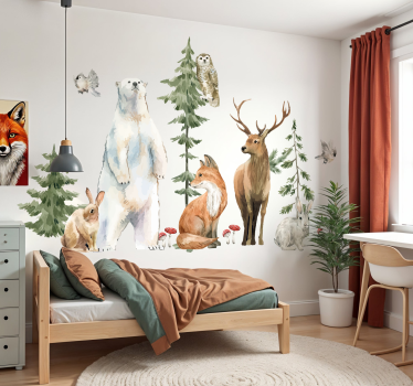 Realistisk skov wallsticker - TenStickers