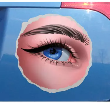 Realistiske øjne kigger klistermærke til bil - TenStickers
