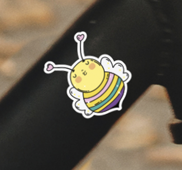 Regnbue bi cykel mærkat - TenStickers
