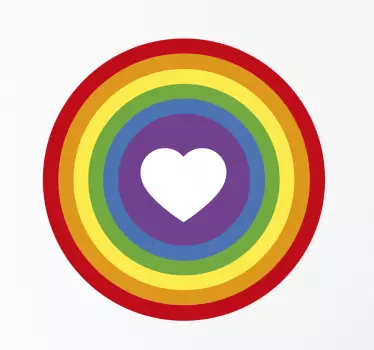 Regnbue cirkel væg klistermærke - TenStickers