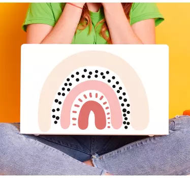 Regnbue farver og symboler laptop klistermærke - TenStickers
