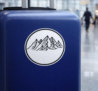 Rejse klistermærke i sort og hvid bjerglandskab - TenStickers