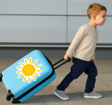 Rejse klistermærke strålende gylden sol - TenStickers