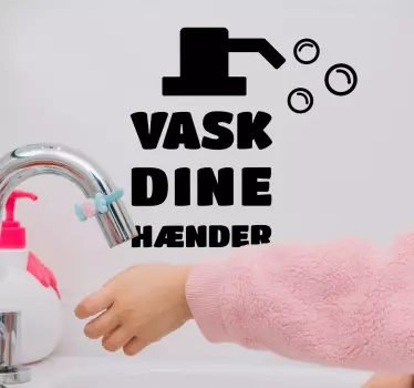 Ryd dine hænder hjem tekst væg klistermærke - TenStickers
