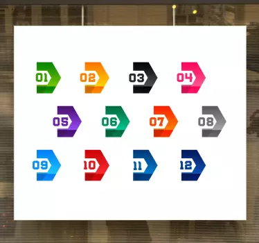 Retningsnummer tilpasset klistermærke til bil - TenStickers