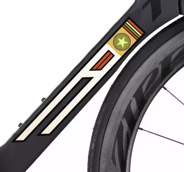 Retro hær klistermærke til cykel - TenStickers