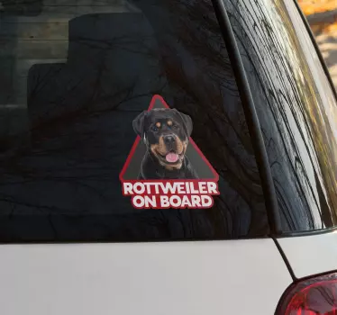 Rottweiler ombord klistermærke til bil - TenStickers