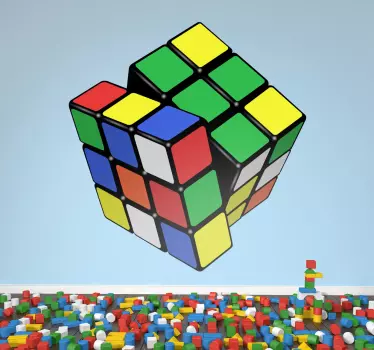 Wallstickers til børn - Rubik terning - TenStickers