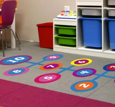 Wallstickers til børn hinke gulvklistermærke - TenStickers