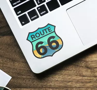 Rute 66 bærbar klistermærke - TenStickers