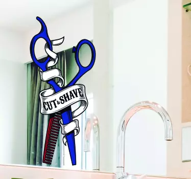 Saks og klistermærke til kam - TenStickers