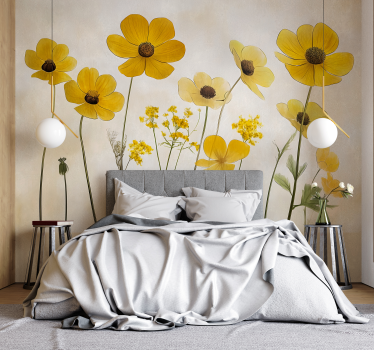 Sarte helenium blomster soveværelse wallsticker - TenStickers