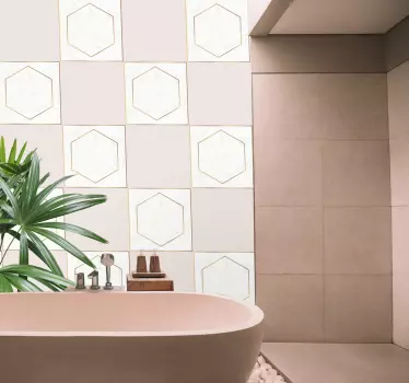 Flise klistermærke hexagonalt marmor look - TenStickers
