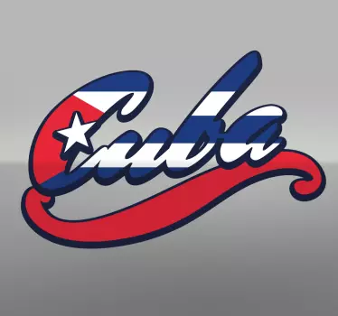 Selvklæbende bogstaver Cuba - TenStickers