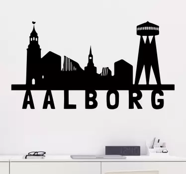 Silhuet Aalborg klistermærke - TenStickers