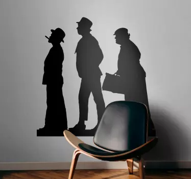 Silhuet af olsen-banden silhouette wallstickers - TenStickers