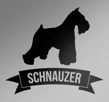 Silhuet schnauzer vægklistermærke - TenStickers