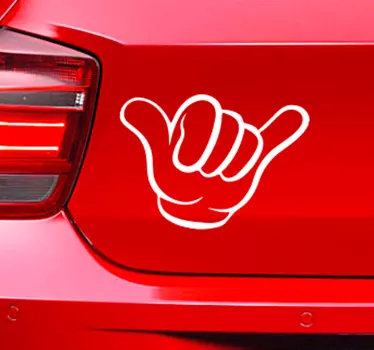Sjov hånd monocolour sticker til bil - TenStickers