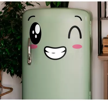 Sjove øjne og tænder køleskabsmærkater - TenStickers