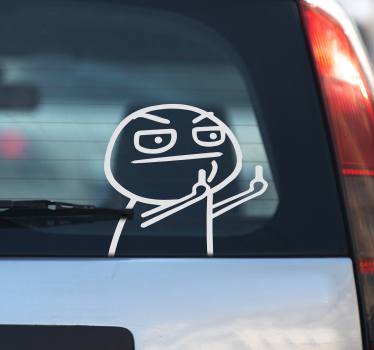 Sjovt design at vise fingre klistermærke til bil - TenStickers