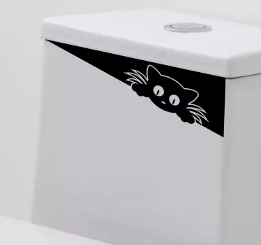 Sjovt træk til toilet mærkat - TenStickers