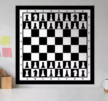 Skakbræt brætspil vægkunst mærkat - TenStickers